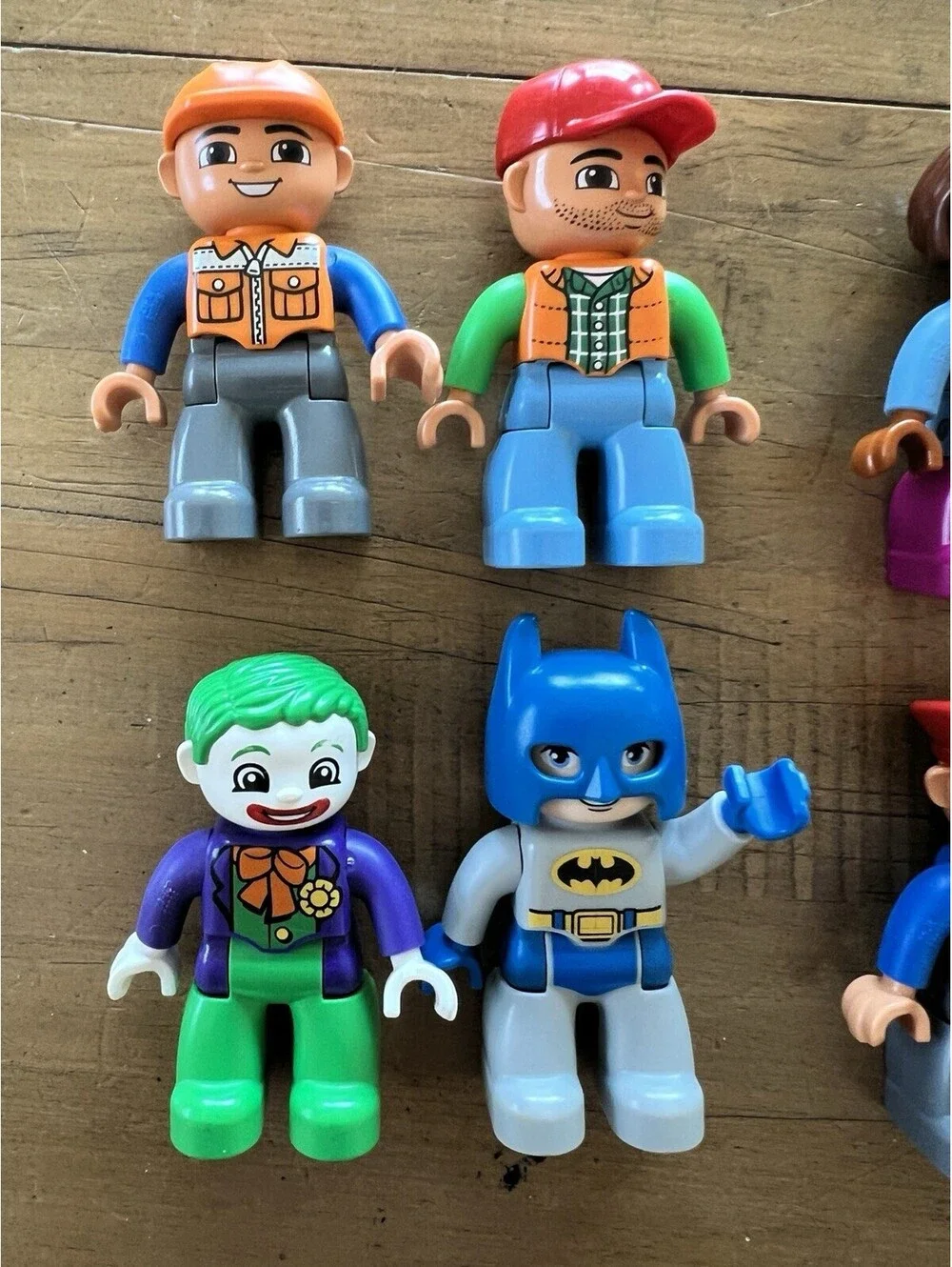 Lego Duplo Lot Of 9 Figures Mixed Characters Batman Police Fireman